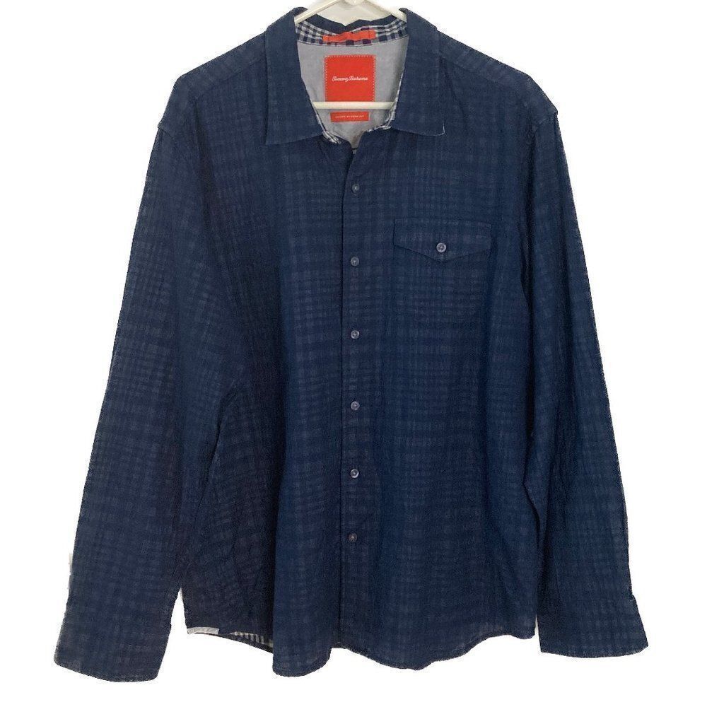 Tommy Bahama Island Modern Fit Long Sleeve Button Down Shirt Size XL